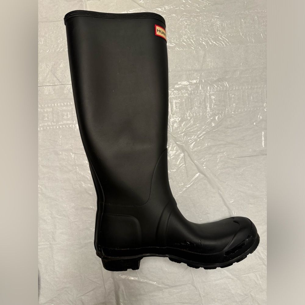 Hunter Women’s Original Tall Waterproof Solid Matte Black Size US 7 - Picture 4 of 14